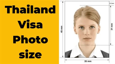thailand visa photo size